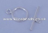 SSC01 5pcs 8mm donut 925 sterling silver toggle clasps