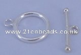 SSC04 5pcs 14mm donut 925 sterling silver toggle clasps