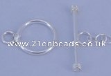 SSC08 5pcs 10mm donut 925 sterling silver toggle clasps