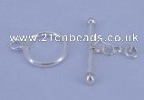 SSC09 5pcs 12mm donut 925 sterling silver toggle clasps