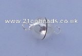 SSC102 5pcs 8mm round 925 sterling silver magnetic clasps
