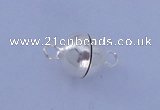 SSC102 5pcs 8mm round 925 sterling silver magnetic clasps