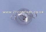 SSC104 2pcs 12mm round 925 sterling silver magnetic clasps
