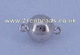 SSC107 5pcs 8mm round 925 sterling silver magnetic clasps