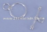 SSC11 5pcs 12mm donut 925 sterling silver toggle clasps