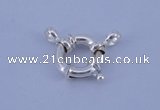 SSC204 5pcs 15mm 925 sterling silver spring rings clasps