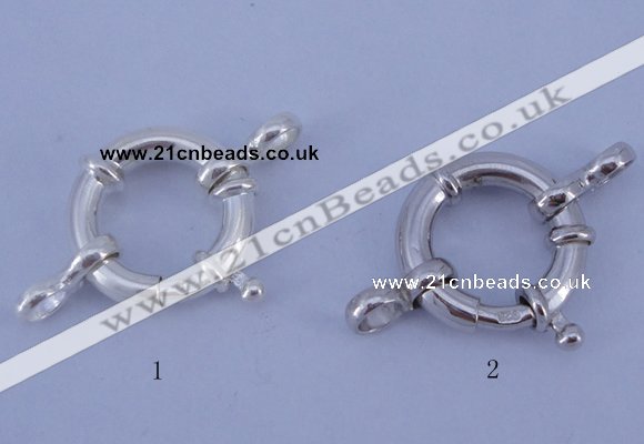 SSC205 5pcs 16mm 925 sterling silver spring rings clasps