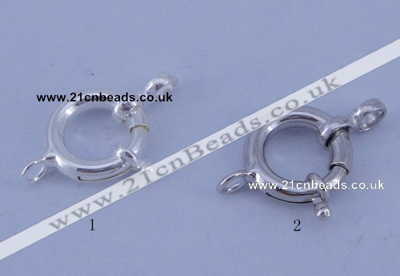 SSC206 5pcs 12mm 925 sterling silver spring rings clasps