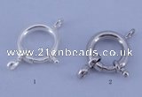 SSC208 5pcs 13.5mm 925 sterling silver spring rings clasps