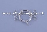 SSC212 5pcs three-strand 14.5mm sterling silver spring rings clasps