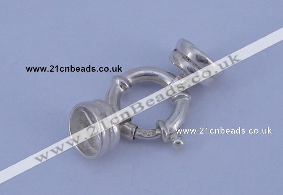 SSC215 5pcs 14.5mm sterling silver spring rings clasps