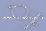 SSC25 5pcs 12mm donut 925 sterling silver toggle clasps