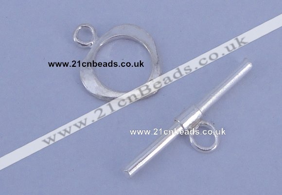 SSC26 5pcs 10*13mm heart 925 sterling silver toggle clasps