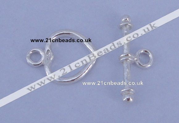 SSC27 5pcs 11*14mm heart 925 sterling silver toggle clasps
