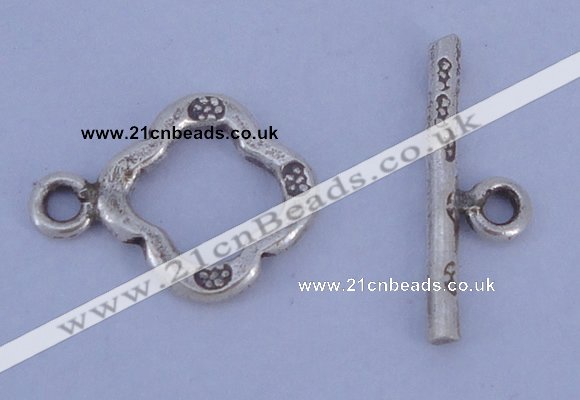 SSC32 5pcs 11*15mm diamond 925 sterling silver toggle clasps